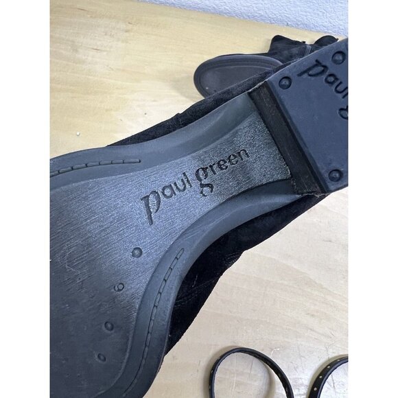 Paul Green Nora Water Resistant Black Suede Block Heel Ankle Boot‎  US 9b - Picture 10 of 10